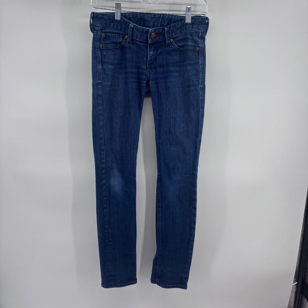 Express Jeans Stella Low Rise Dark Wash Women's Size 0r Relaxed 30" inseam